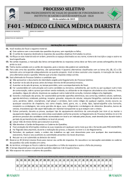F401 - M&Eacute;DICO CL&Iacute;NICA M&Eacute;DICA DIARISTA - Pr&oacute;