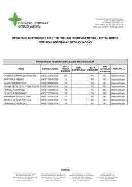 Divulga&ccedil;&atilde;o dos Resultados