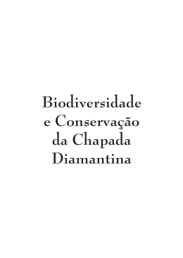 Biodiversidade e Conservação da Chapada Diamantina