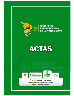 ACTAS 5to Congreso Sudamericano de la Yerba