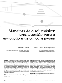 Maneiras de ouvir música: uma questão para a educação