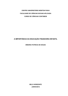 A IMPORT&Acirc;NCIA DA EDUCA&Ccedil;&Atilde;O FINANCEIRA INFANTIL