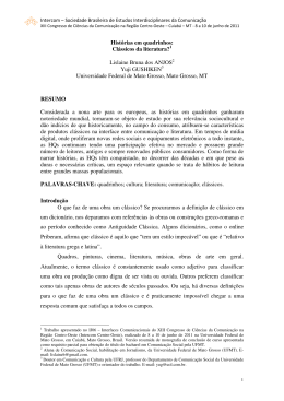 Hist&oacute;rias em quadrinhos: Cl&aacute;ssicos da literatura? Lislaine