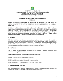 Edital PNBE 2012