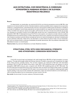 A&Ccedil;O ESTRUTURAL COM RESIST&Ecirc;NCIA &Agrave; CORROS&Atilde;O