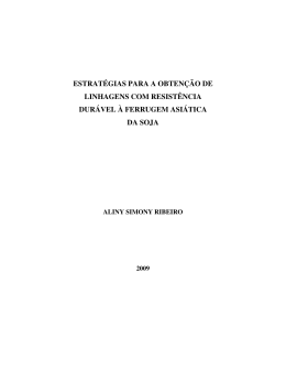 estrat&eacute;gias para a obten&ccedil;&atilde;o de linhagens com resist&ecirc;ncia dur&aacute;vel &agrave;