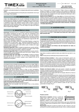 1 - RECOMENDA&Ccedil;&Otilde;ES 2 - RESIST&Ecirc;NCIA &Agrave; &Aacute;GUA 3
