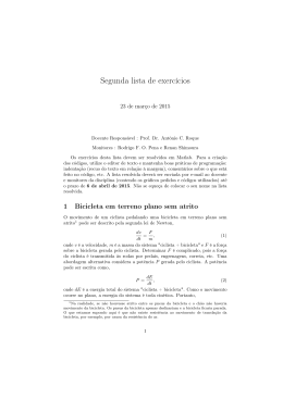 Segunda lista de exerc&iacute;cios