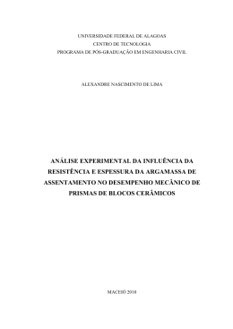 An&aacute;lise experimental da influ&ecirc;ncia da resist&ecirc;ncia e espessura