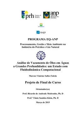An&aacute;lise de Vazamento de &Oacute;leo e - Sicbolsas