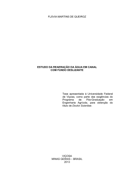 estudo da reaera&ccedil;&atilde;o da &aacute;gua em canal com fundo deslizante