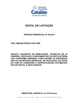 Edital - Prefeitura de Catal&atilde;o
