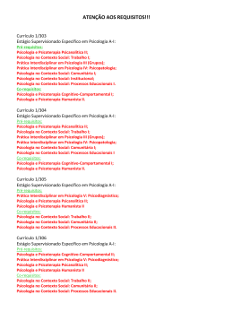 Vagas de Est&aacute;gio Curricular Obrigat&oacute;rio em Psicologia