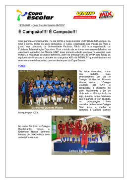 &Eacute; Campe&atilde;o!!!! &Eacute; Campe&atilde;o!!!