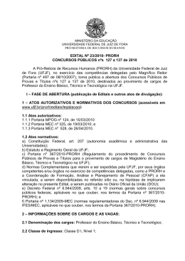 EDITAL N&ordm; 23/2010- PRORH CONCURSOS