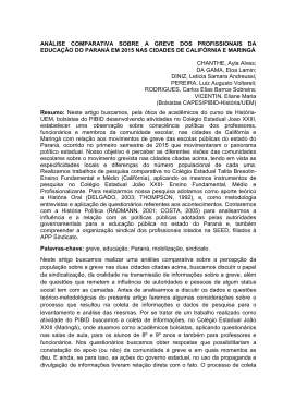 an&aacute;lise comparativa sobre a greve dos profissionais da