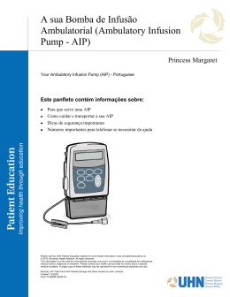 Your Ambulatory Infusion Pump (AIP)