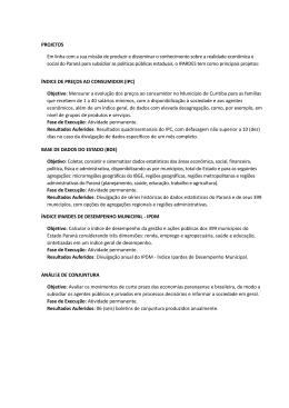 PROJETOS Em linha com a sua miss&atilde;o de produzir e