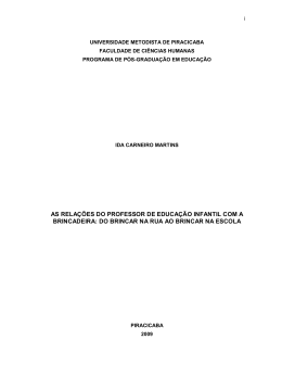 as rela&ccedil;&otilde;es do professor de educa&ccedil;&atilde;o infantil