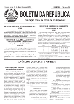 anúncios judiciais e outros - Portal do Governo de Moçambique