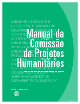 Comiss&atilde;o de Projetos Humanit&aacute;rios