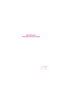 Guia Pr&aacute;tico para Associa&ccedil;&otilde;es sem Fins Lucrativos