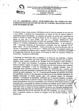 Estatuto - SINFAERJ