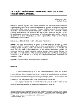 a educa&ccedil;&atilde;o crist&atilde; no brasil - um panorama de sua