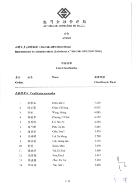 公告 - 澳門金融管理局