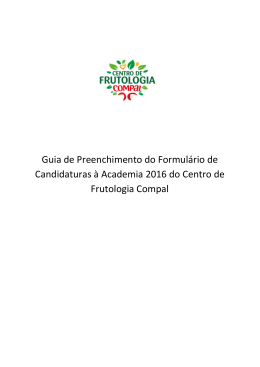 Guia de Preenchimento do Formul&aacute;rio de Candidaturas &agrave; Academia