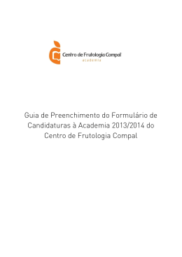Guia de Preenchimento do Formul&aacute;rio de Candidaturas &agrave; Academia