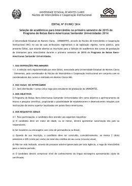 Edital - Cotec - Universidade Estadual de Montes Claros