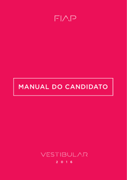 MANUAL DO CANDIDATO