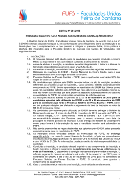 EDITAL N&ordm; 004/2015 PROCESSO SELETIVO PARA ACESSO AOS