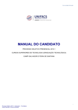 MANUAL DO CANDIDATO