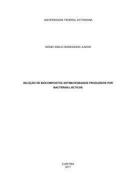 Selecao de Biocompostos Antimicrobianos produzidos