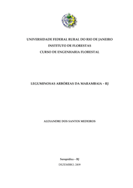 Leguminosas arb&oacute;reas da Marambaia &ndash; RJ.