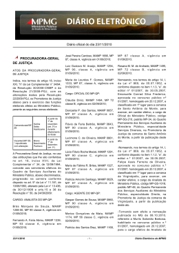 Di&aacute;rio oficial do dia 23/11/2010 PROCURADORA