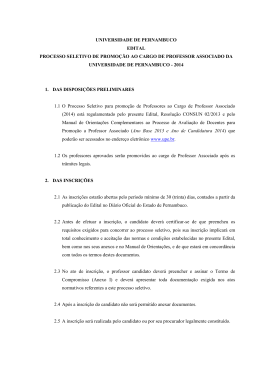 UNIVERSIDADE DE PERNAMBUCO EDITAL PROCESSO