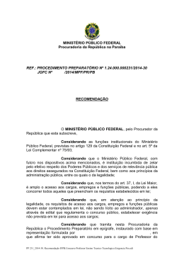 Leia a &iacute;ntegra da Recomenda&ccedil;&atilde;o n&ordm; 64/2014