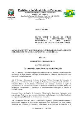 Procuradoria Jur&iacute;dica - Prefeitura Municipal de Paranava&iacute;