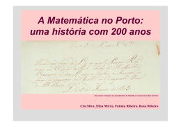 A Matem&aacute;tica no Porto: uma hist&oacute;ria com 200 anos
