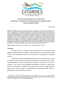 de atividade meramente agroindustrial &agrave; atividade tur&iacute;stica