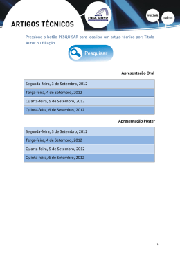 Pressione o bot&atilde;o PESQUISAR para localizar um artigo t&eacute;cnico por
