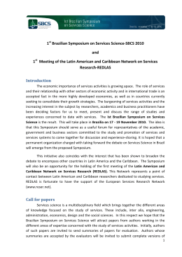 1 Brazilian Symposium on Services Science-SBCS