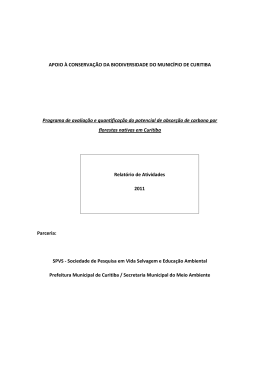 APOIO &Agrave; CONSERVA&Ccedil;&Atilde;O DA BIODIVERSIDADE DO MUNIC&Iacute;PIO
