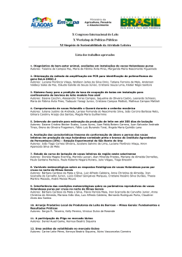 X Congresso Internacional do Leite X Workshop de Pol&iacute;ticas