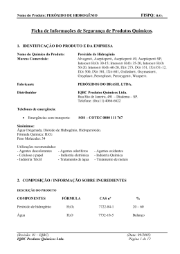 Água oxigenada (peróxido de hidrogênio)