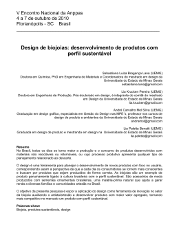 Design de biojoias: desenvolvimento de produtos com