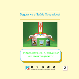 Seguran&ccedil;a e Sa&uacute;de Ocupacional